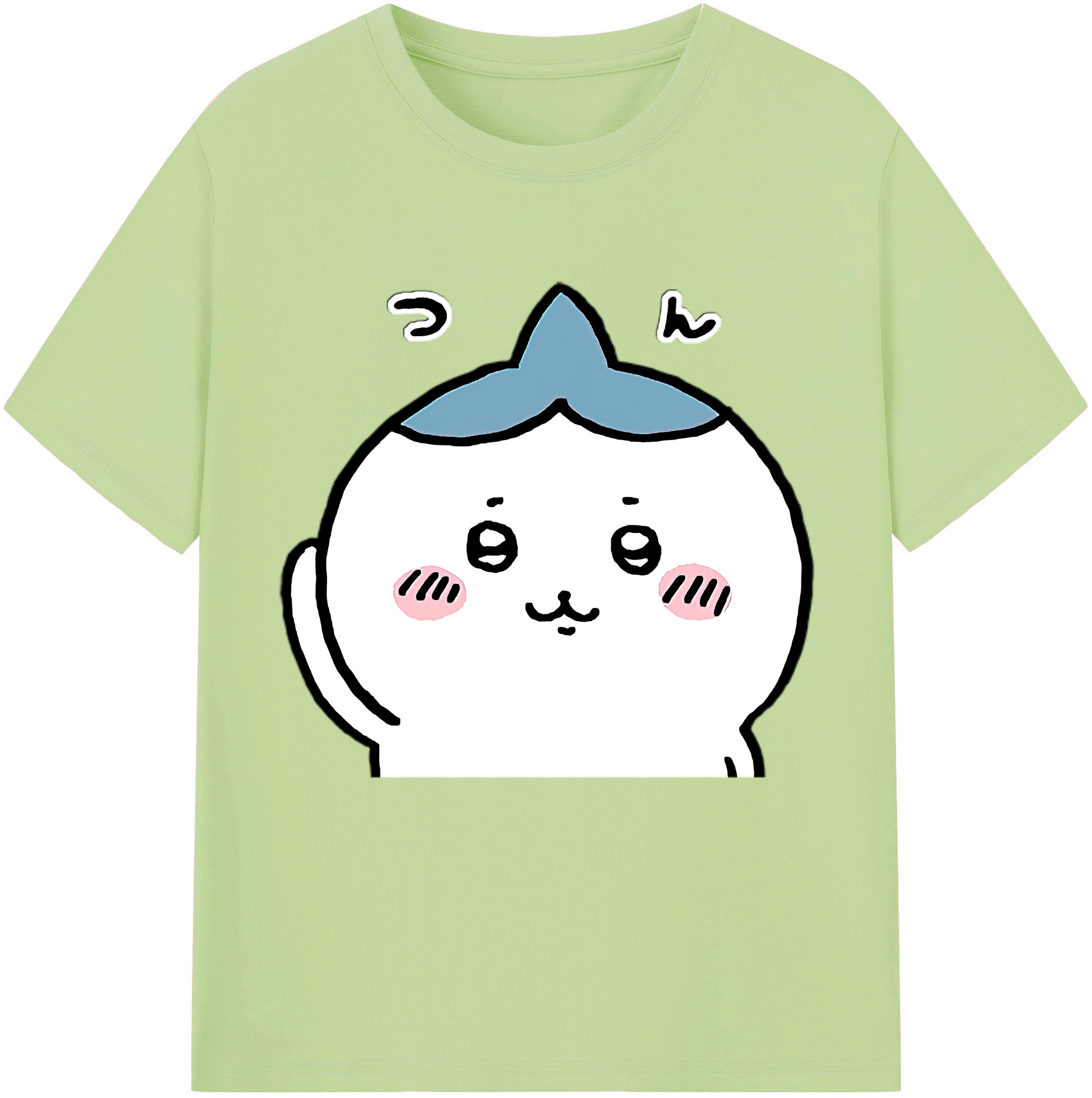 （画像用） ちいかわ ハチワレ Chii-kawa hachiware 綿100％半袖Tシャツ（フロントプリント）